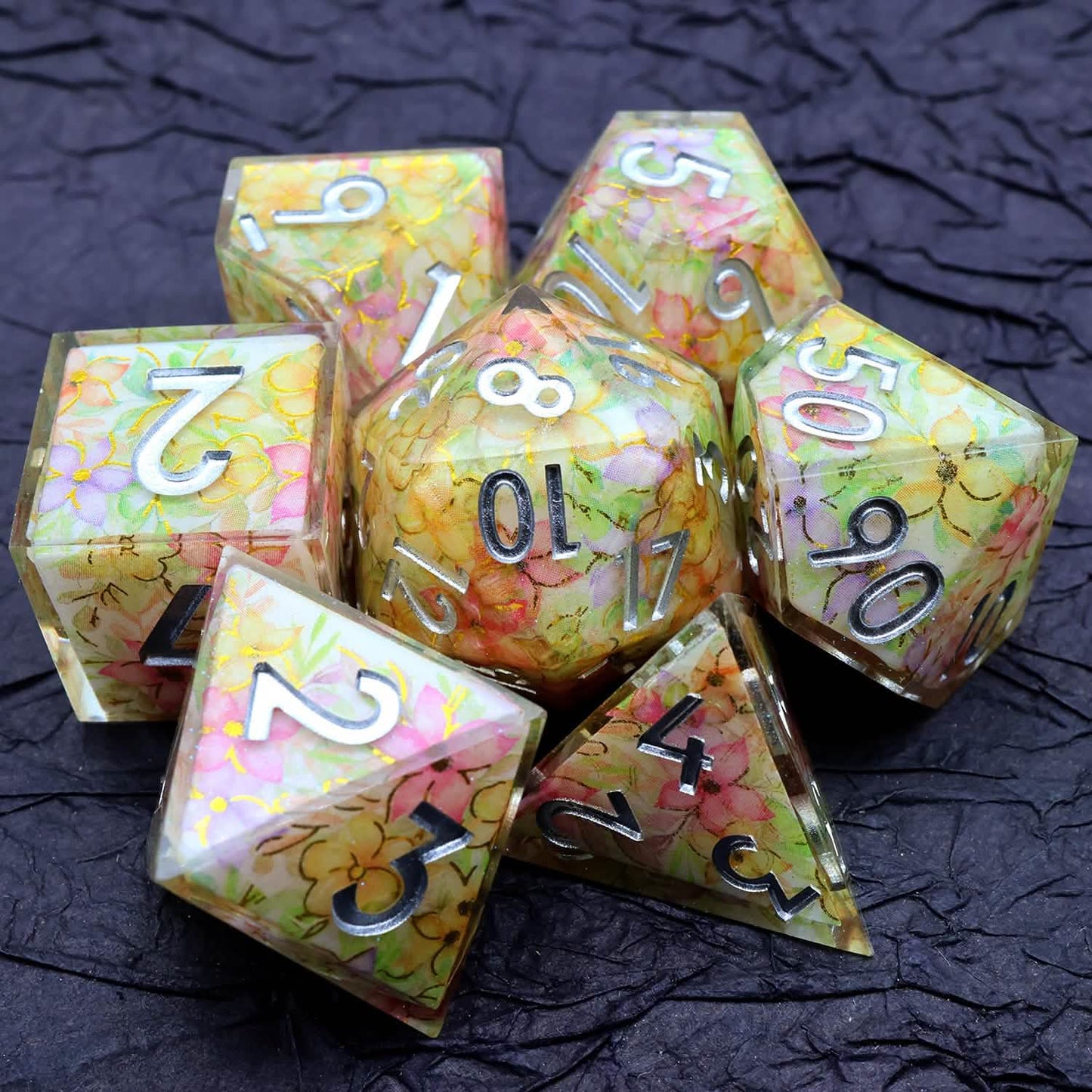 Feywild Bloom – view 7 – art core DnD dice set