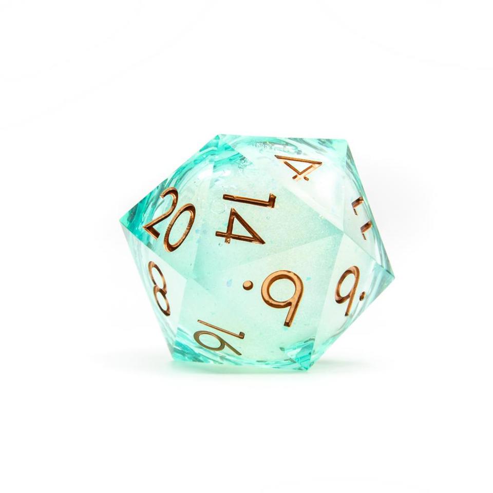 Forest Fae | Liquid Core Dice | 50mm D20 Chonk