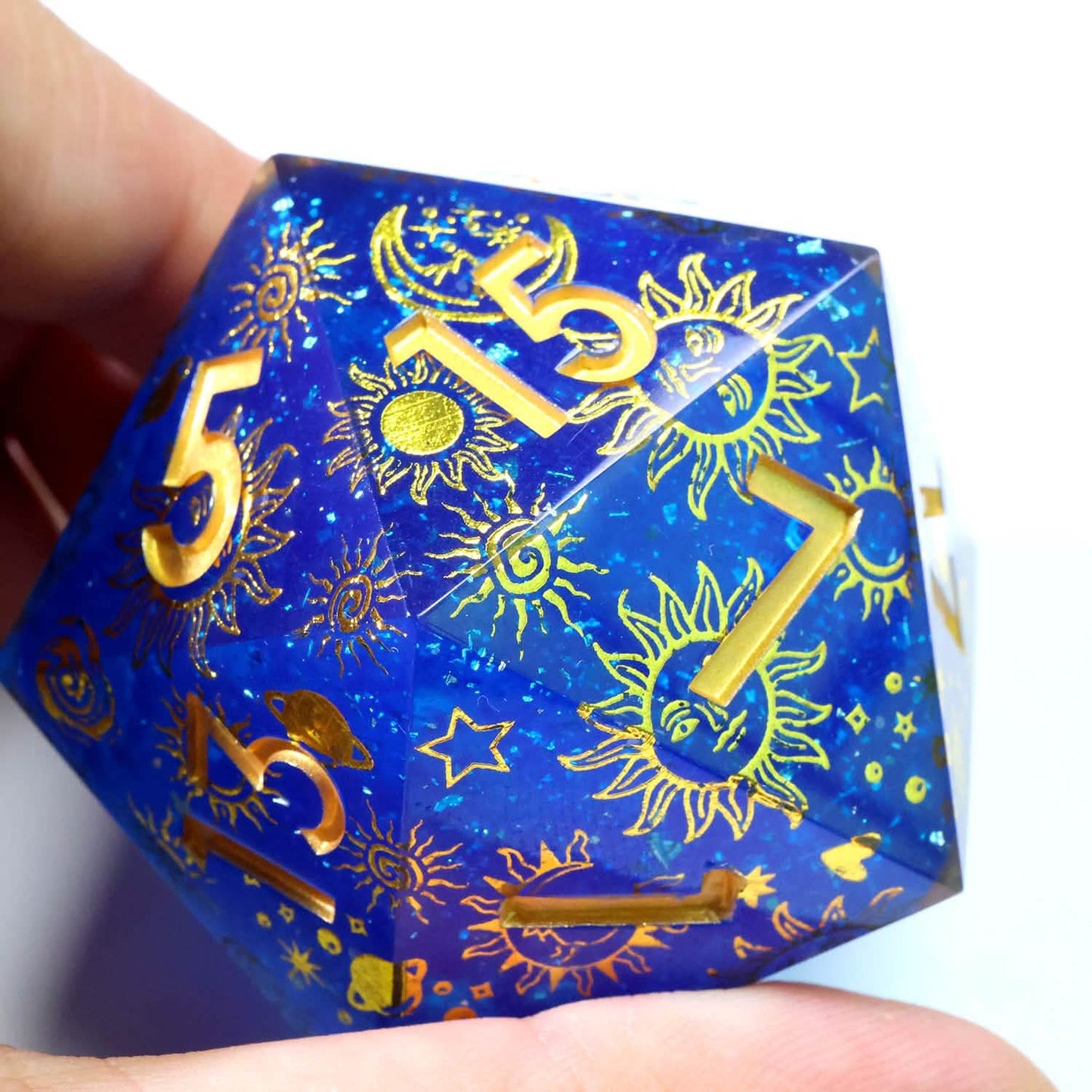 Celestial Body – view 5 – art core DnD dice set