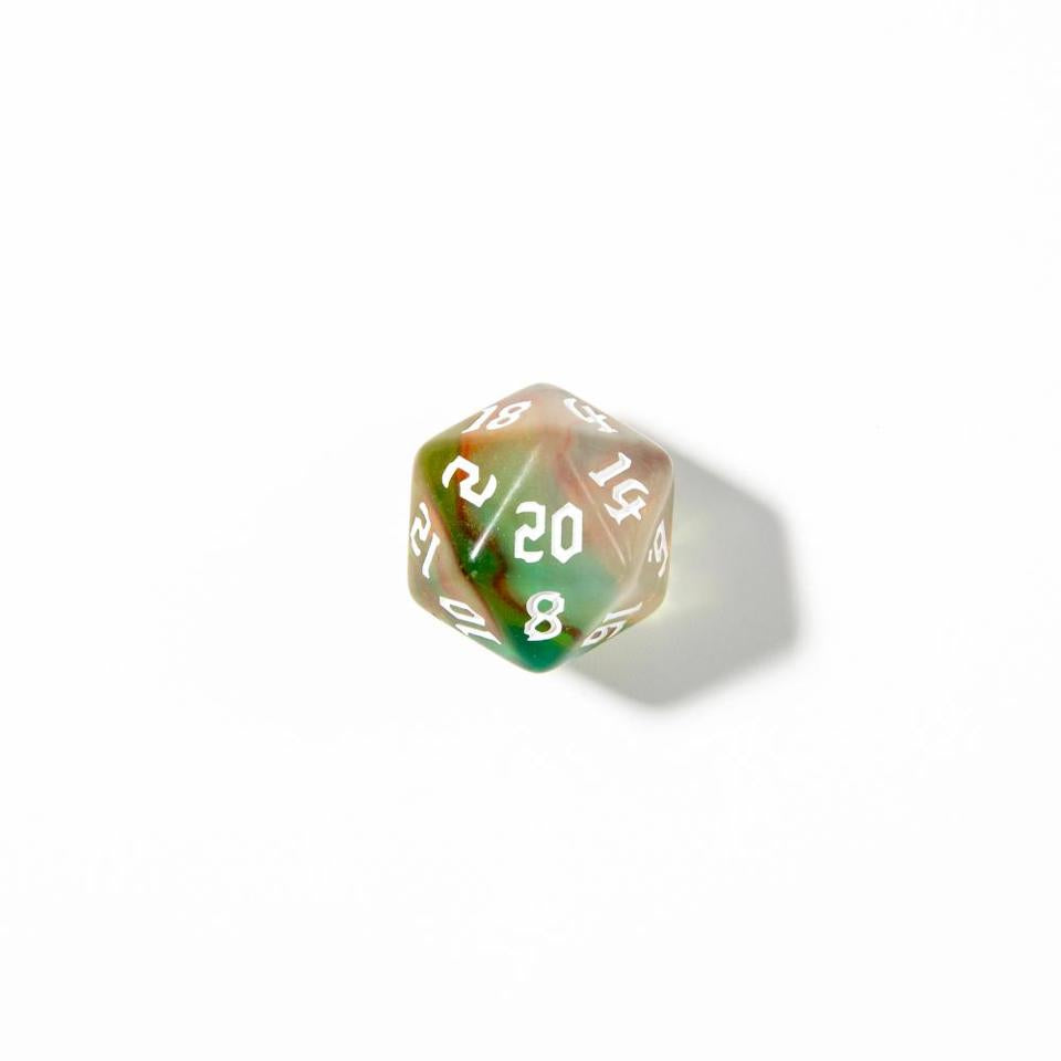 Afternoon Tea | White Numbers | 7 Piece Acrylic Dice Set