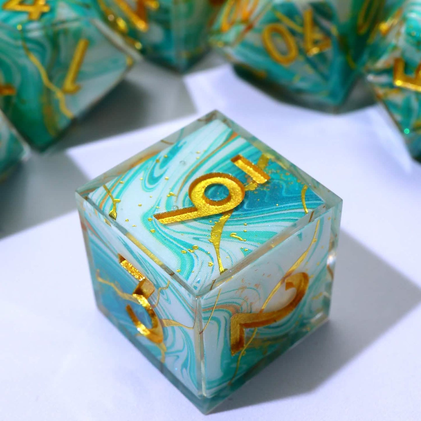 Wavesinger – view 6 – art core DnD dice set