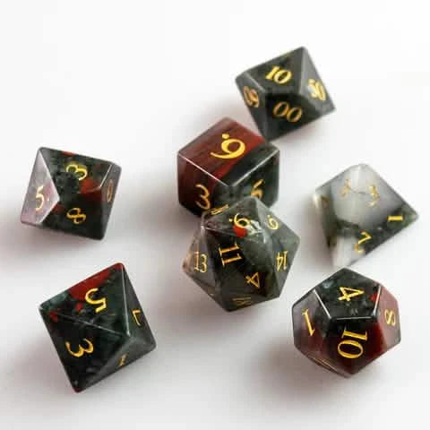 African Blood Stone – DnD dice set – Tabletop Dominion