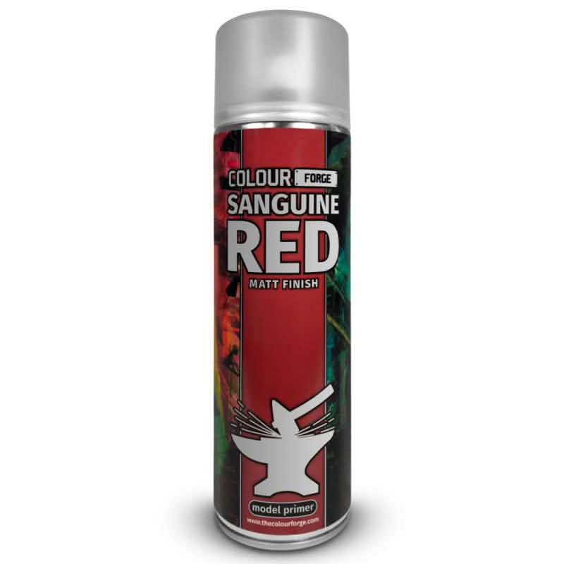 Colour Forge Sanguine Red Spray (500ml) – miniature spray paint primer – Tabletop Dominion