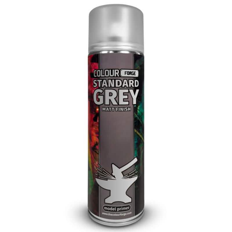 Colour Forge Standard Grey Spray (500ml) – miniature spray paint primer – Tabletop Dominion