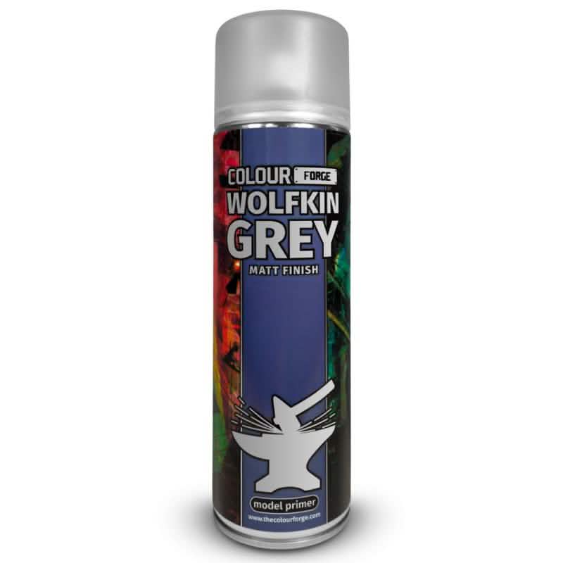 Colour Forge Wolfkin Grey Spray (500ml) – miniature spray paint primer – Tabletop Dominion