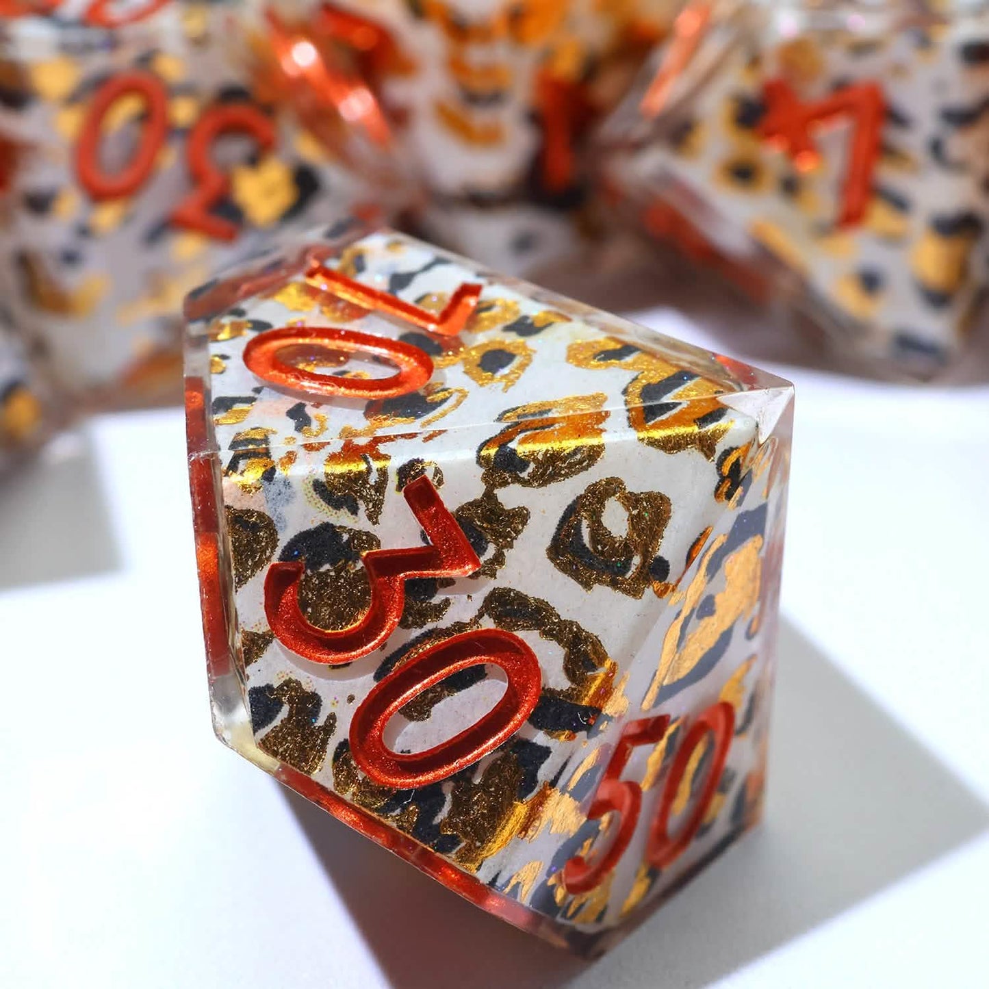 Snowscale – view 5 – art core DnD dice set