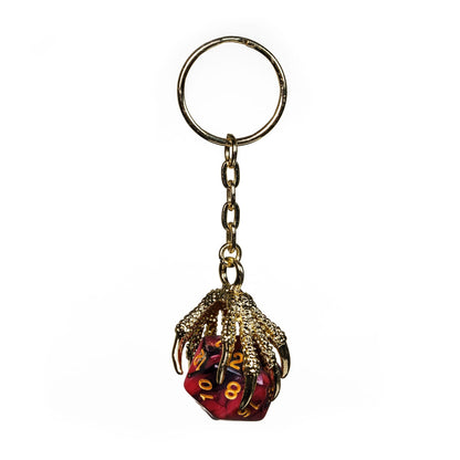 Keyring | Gold Claw | Red & Black