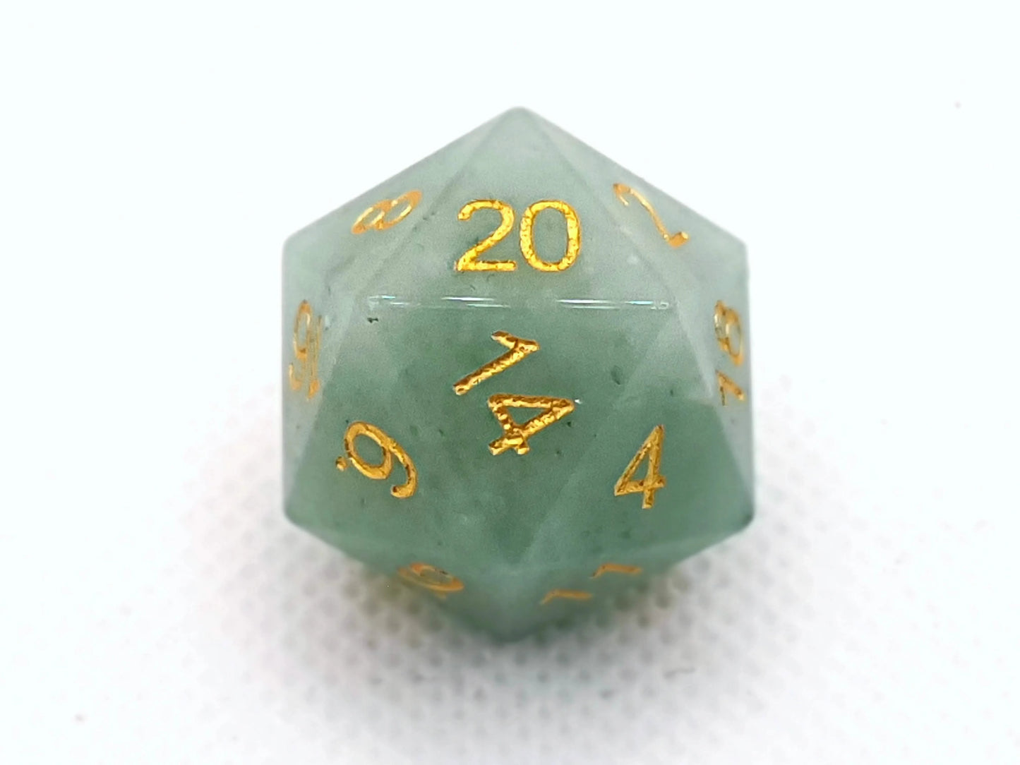 Jade – close-up view – DnD dice set