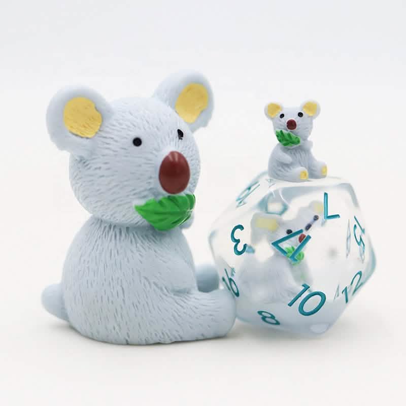 Cuddly Koalas – product detail – resin DnD dice set