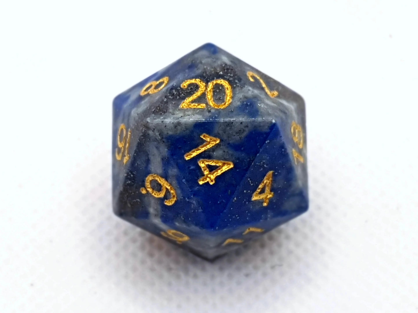 Lazurite – close-up view – DnD dice set