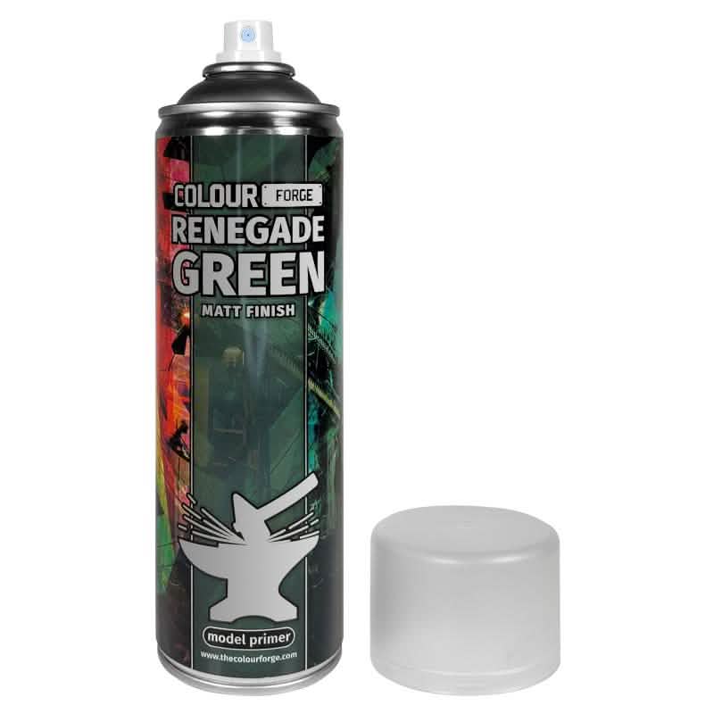 Colour Forge: Renegade Green Spray (500ml) – miniature spray paint primer – Tabletop Dominion