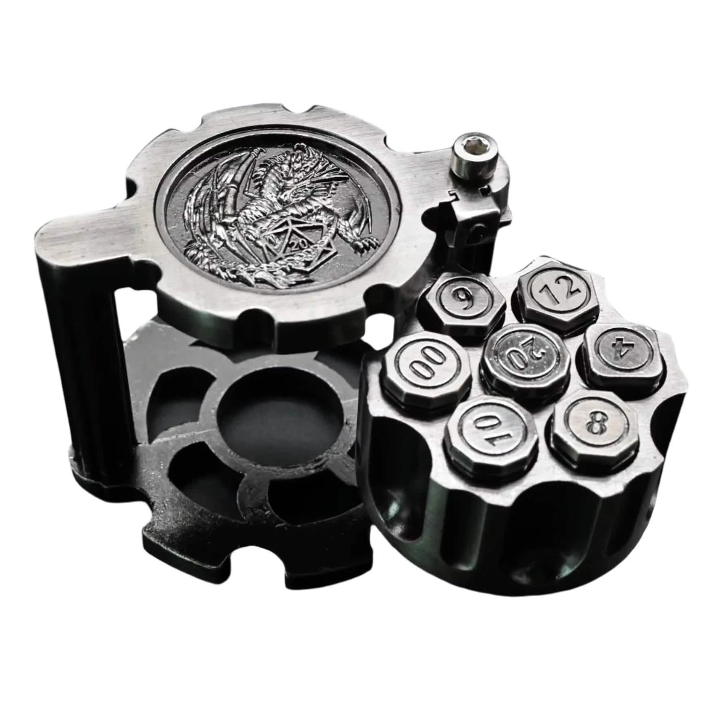 Hexchamber – metal bullet DnD dice set – Tabletop Dominion (3)