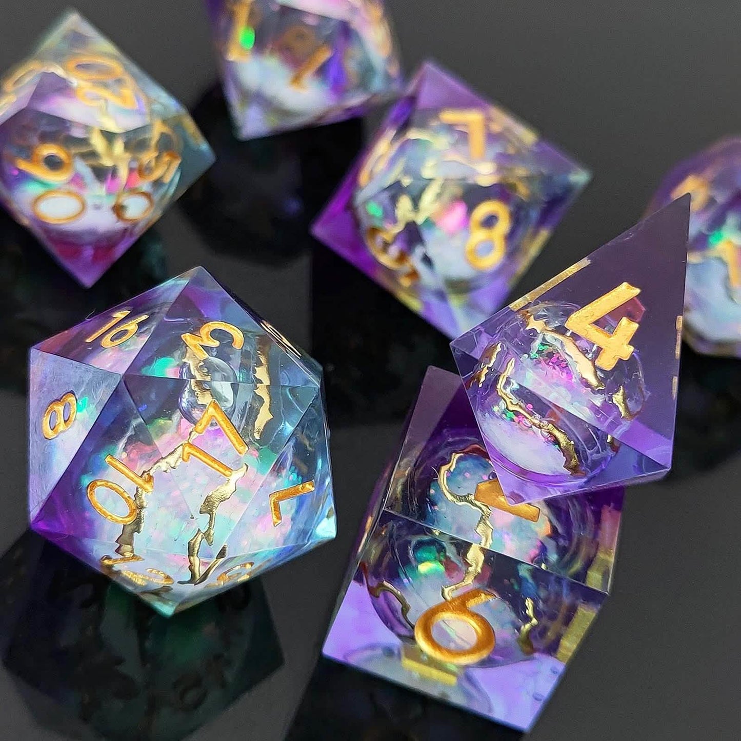 Starbound Elixir – product detail – liquid core DnD dice set