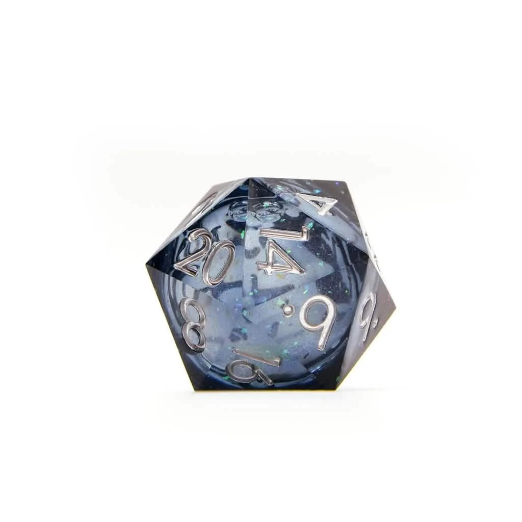 Shadowsinger – close-up view – liquid core DnD dice set