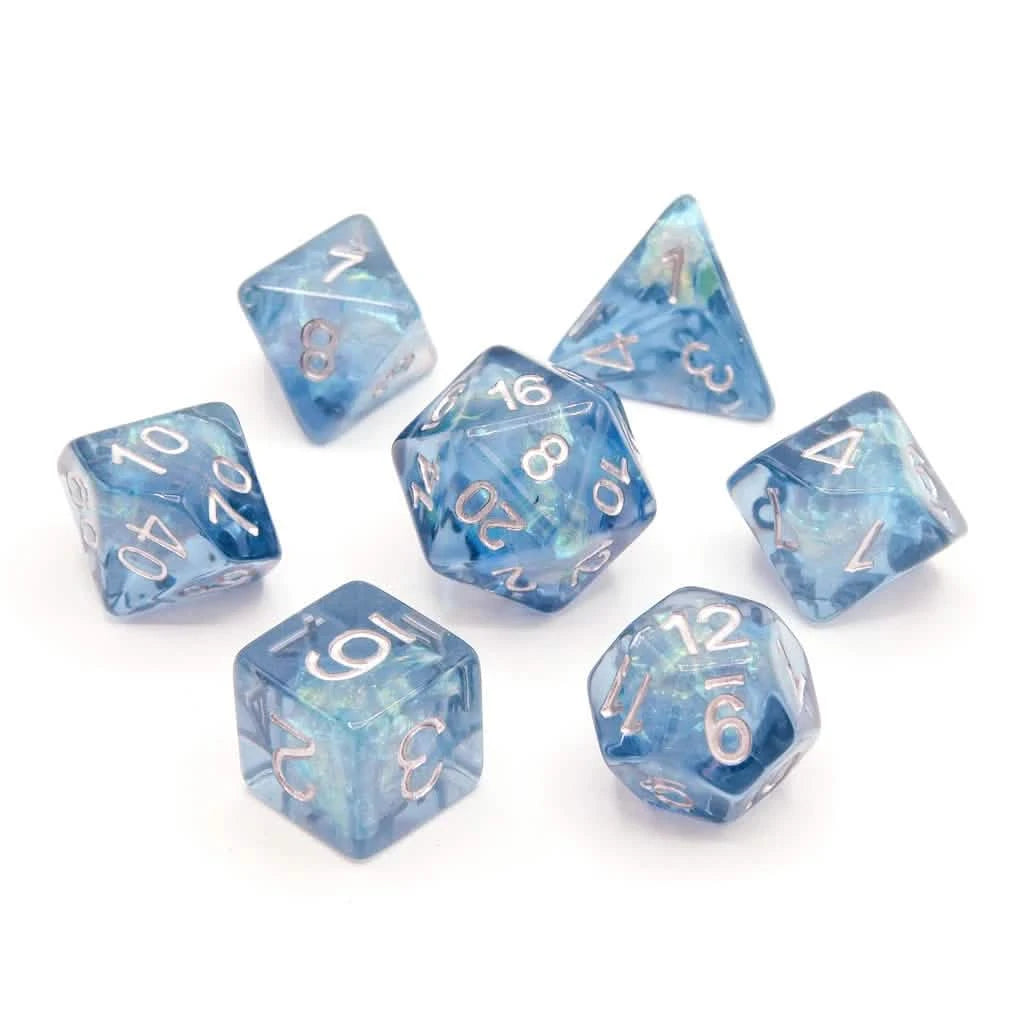 Spectral Chill – lifestyle shot – DnD dice set