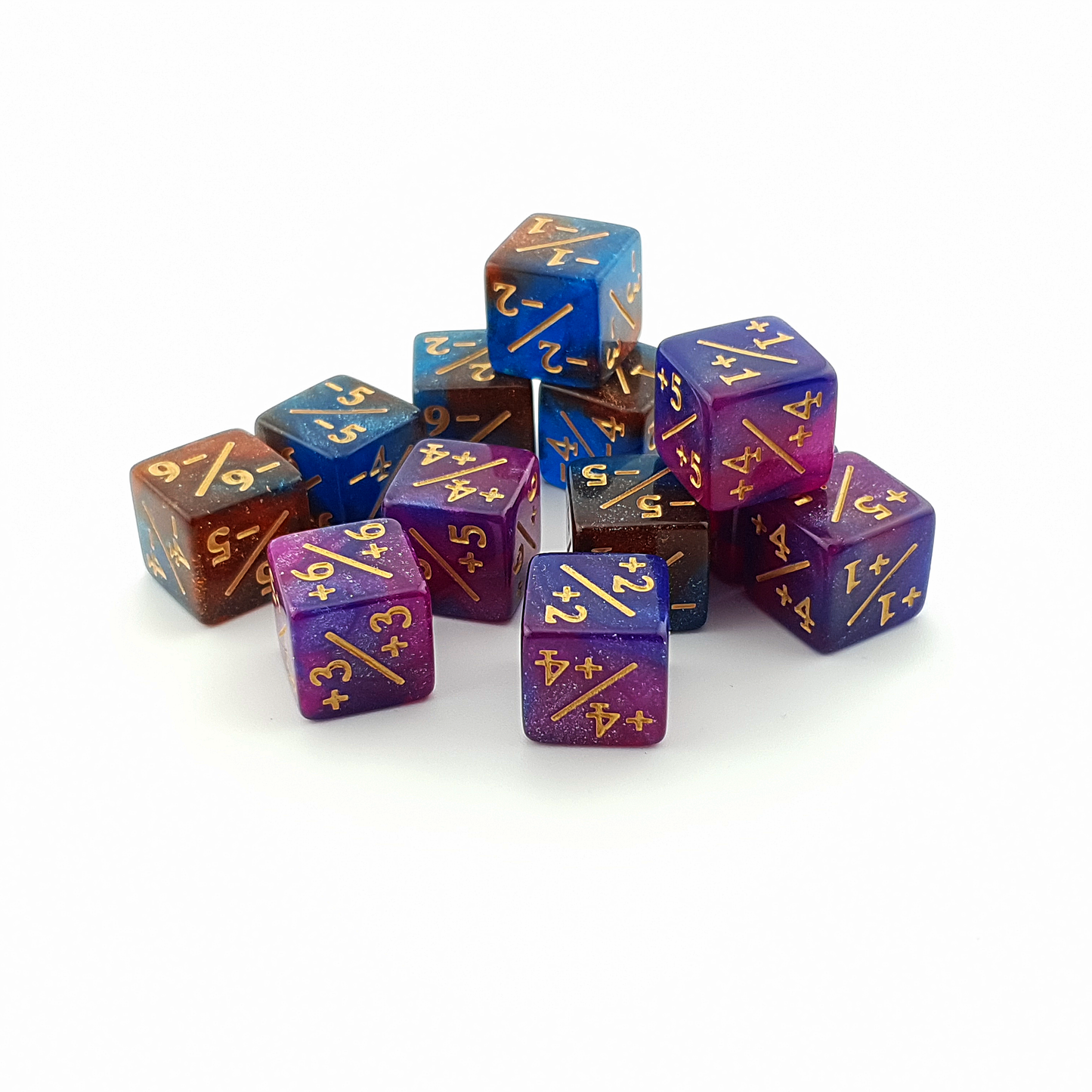 16mm D6 Dice Counters – close-up view – DnD dice set