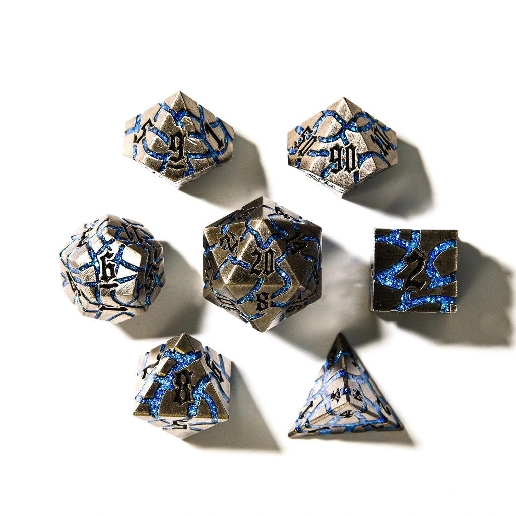 Mica Series 7 deals piece Metal Dice Set