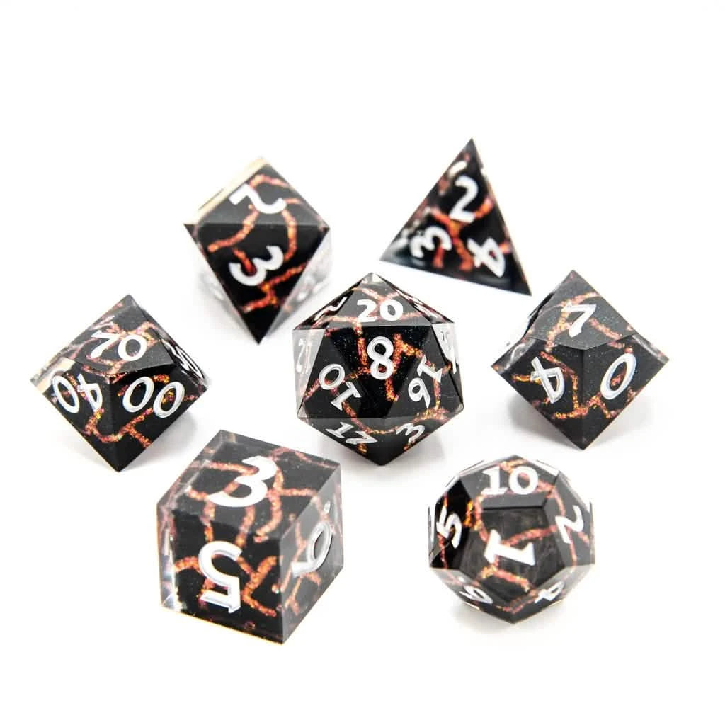 Shifting Sands – lifestyle shot – art core DnD dice set