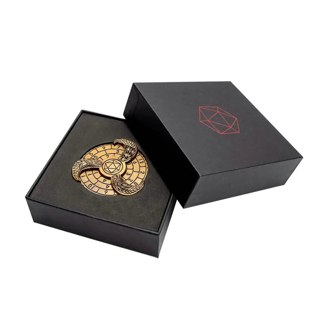 Prophecy Wheel – lifestyle shot – DnD dice spinner