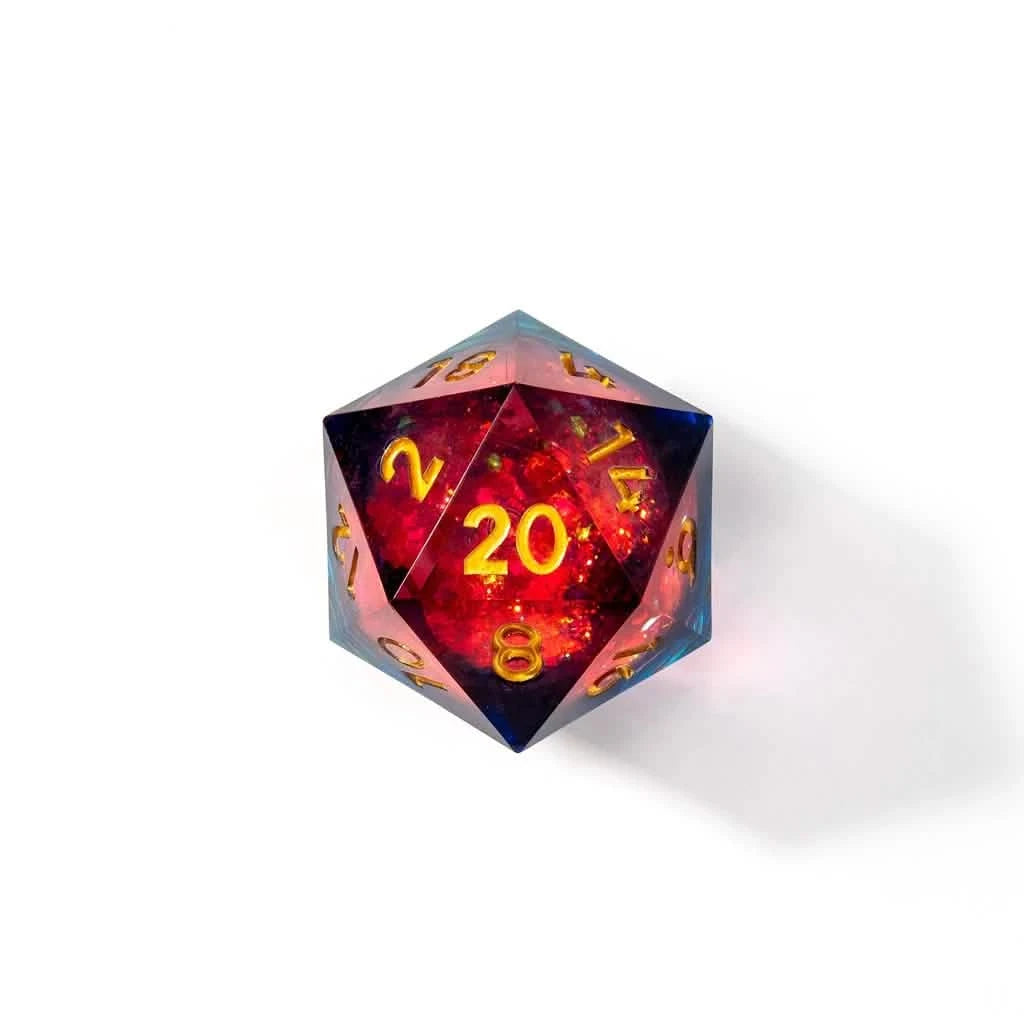 Dawnfire Spark – product detail – liquid core DnD dice set