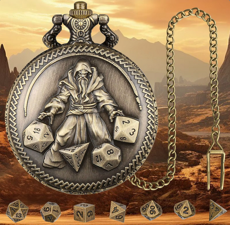 Sorcerer's Hoard – pocket watch DnD dice set – Tabletop Dominion