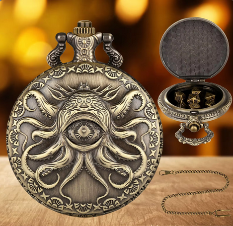 Arcane Overseer – pocket watch DnD dice set – Tabletop Dominion