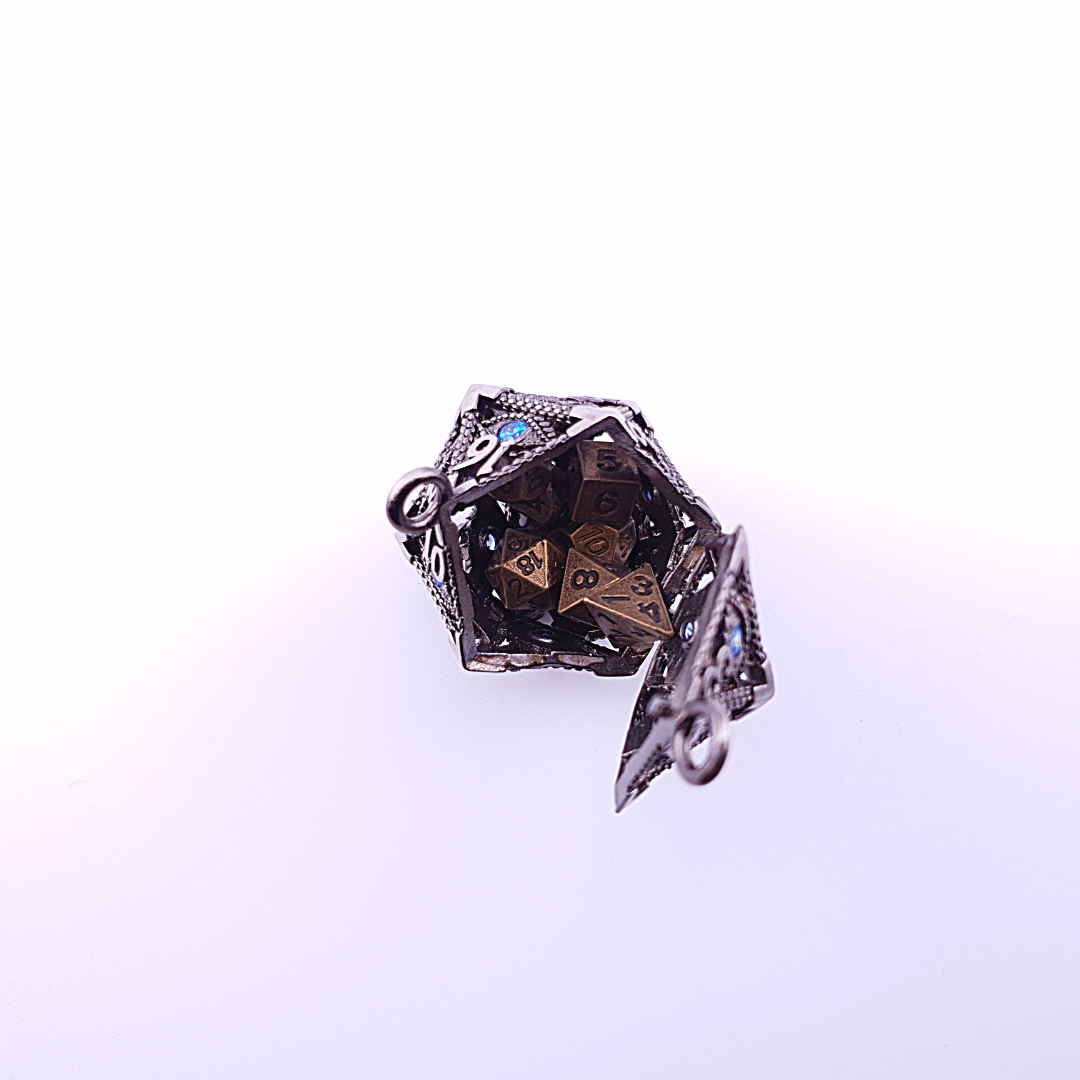 Vaultstone – close-up view – mini DnD dice keyring