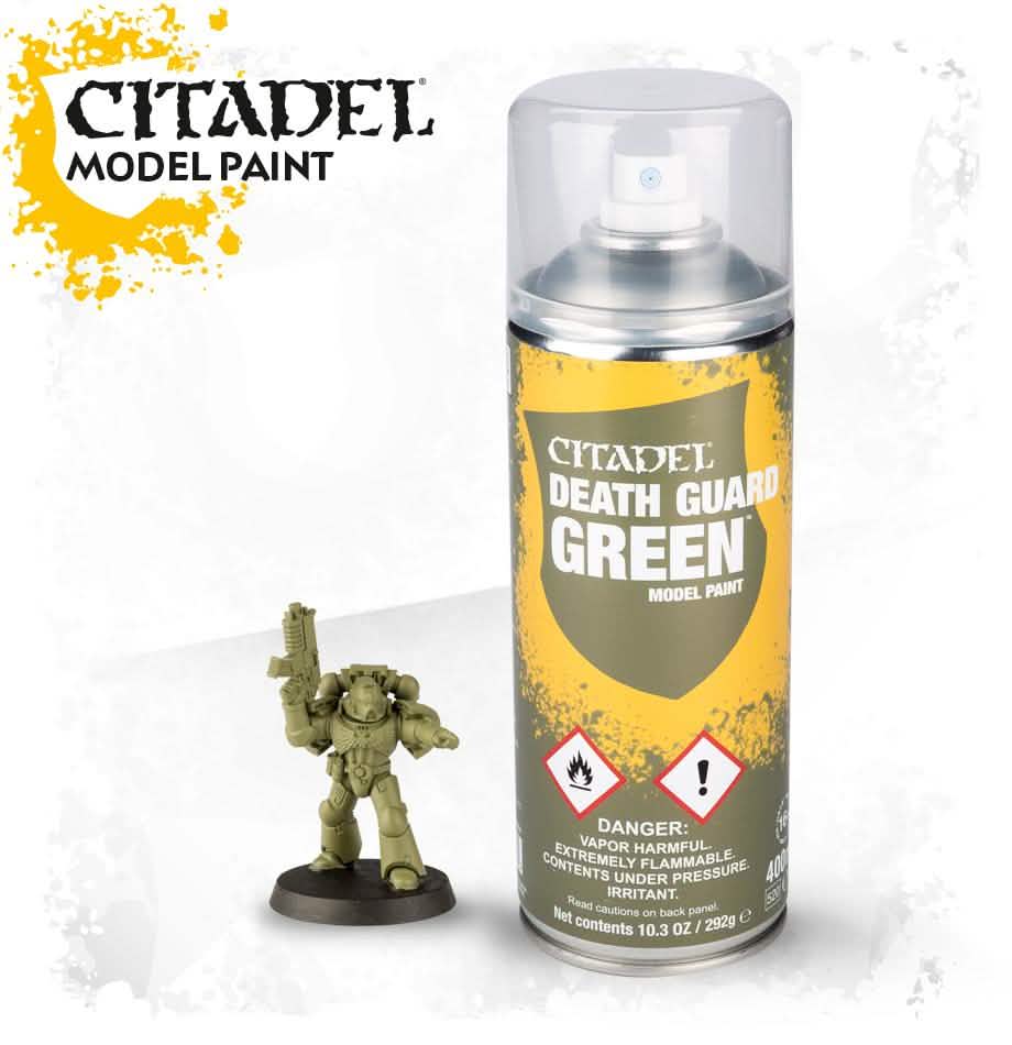 Spray - Colour: Death Guard Green Spray (Uk/Row) (6-Pk) – Warhammer miniature – Tabletop Dominion