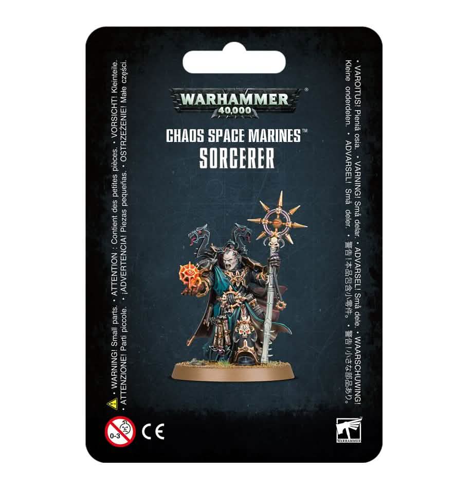 Chaos Space Marines: Sorcerer – Warhammer miniature – Tabletop Dominion