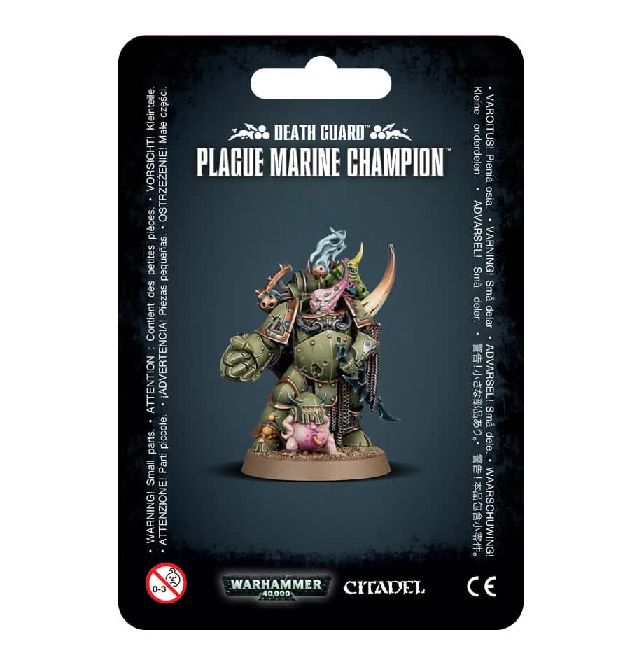 Death Guard: Plague Marine Champion – Warhammer miniature – Tabletop Dominion