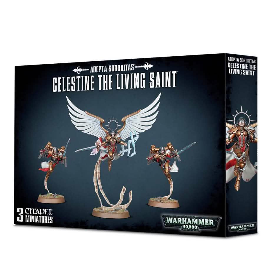 Adepta Sororitas: Celestine Living Saint – Warhammer miniature – Tabletop Dominion
