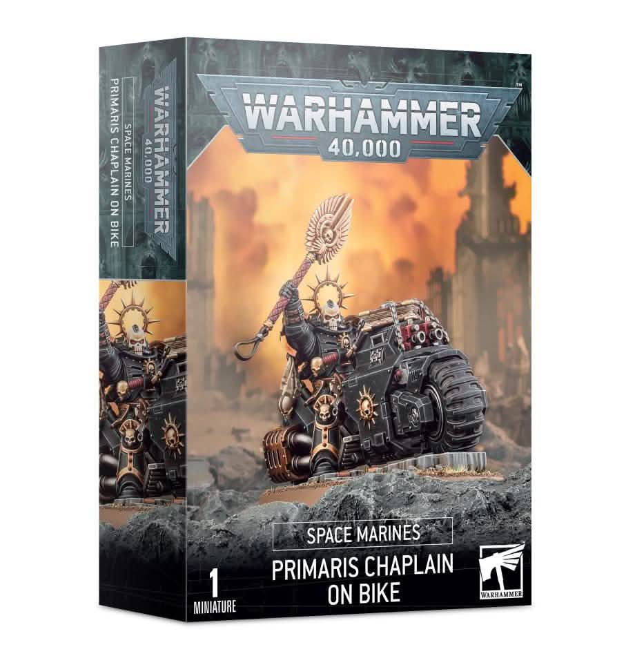 Generic: Space Marines: Primaris Chaplain On Bike – Warhammer miniature – Tabletop Dominion