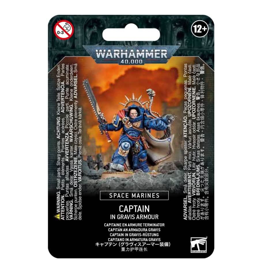 Generic: Space Marines Captain In Gravis Armour – Warhammer miniature – Tabletop Dominion