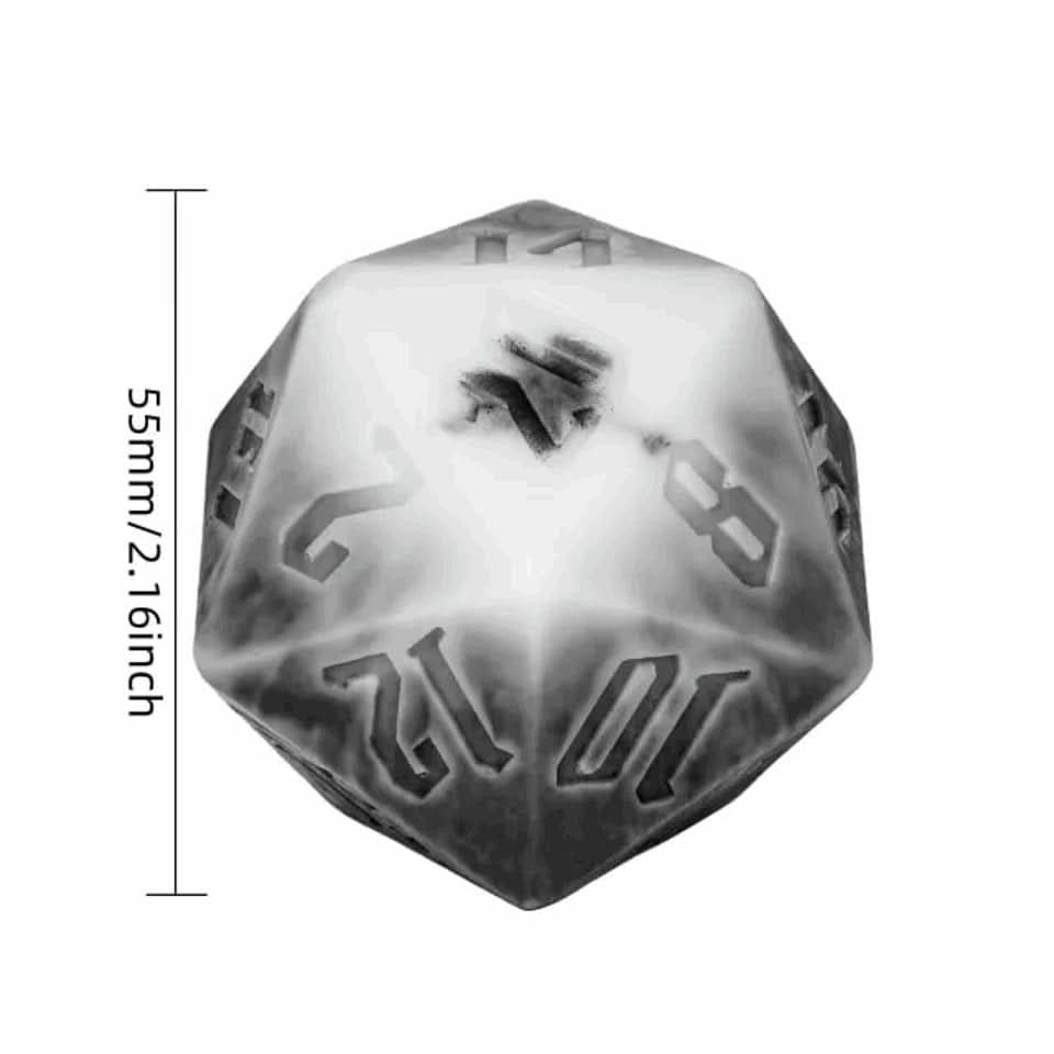 Critical Cleanse | 55mm D20 Soap | Black & White - Tabletop Dominion