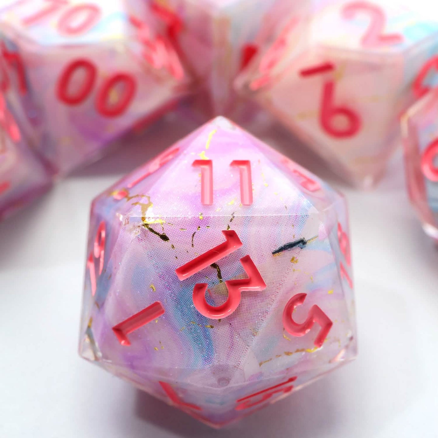 Lunaris Drift – view 7 – art core DnD dice set