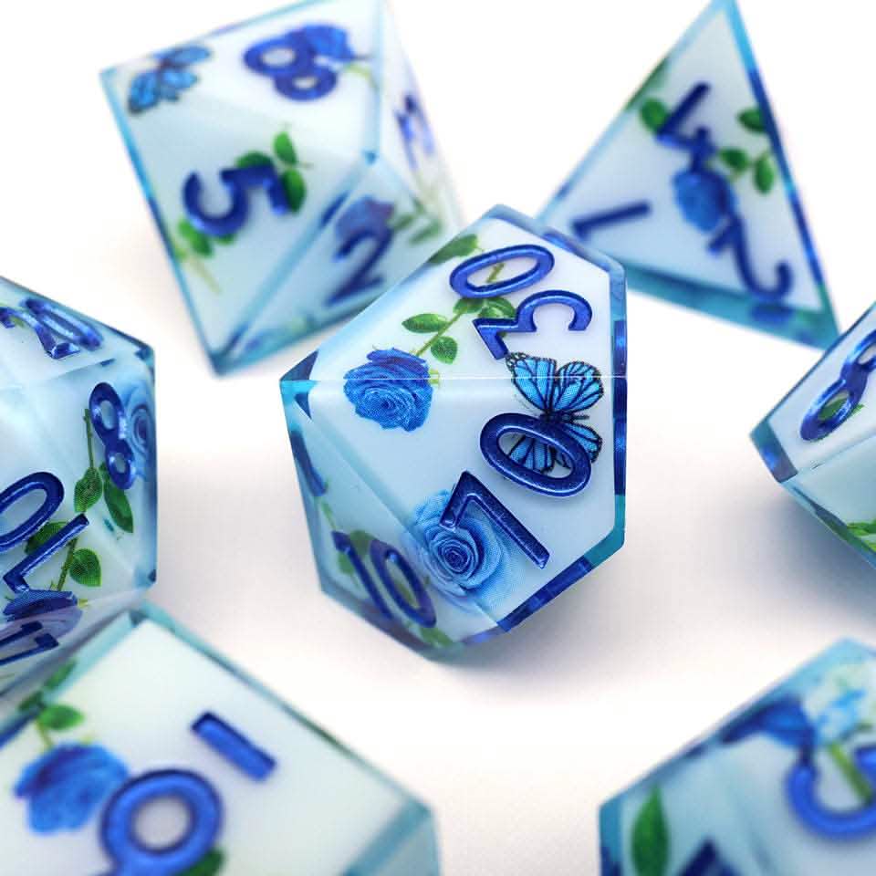 Enchanted China – view 6 – art core DnD dice set