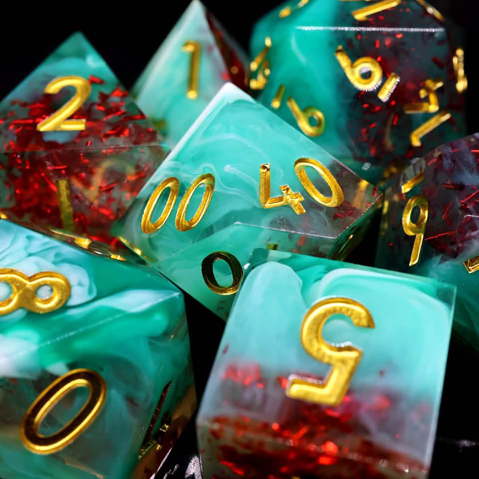 Fey Spark – view 18 – DnD dice set