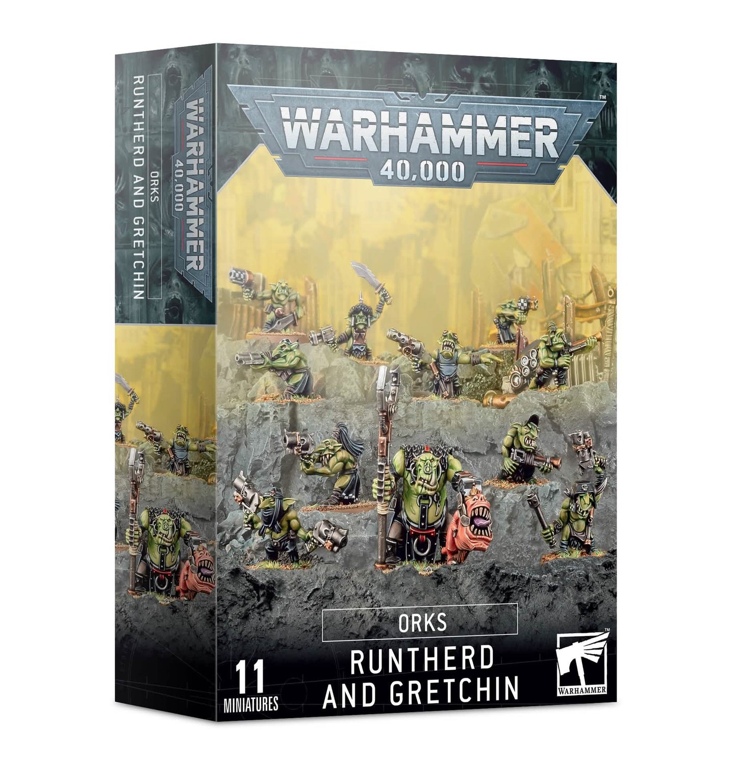 ORKS: RUNTHERD AND GRETCHIN – Warhammer miniature – Tabletop Dominion