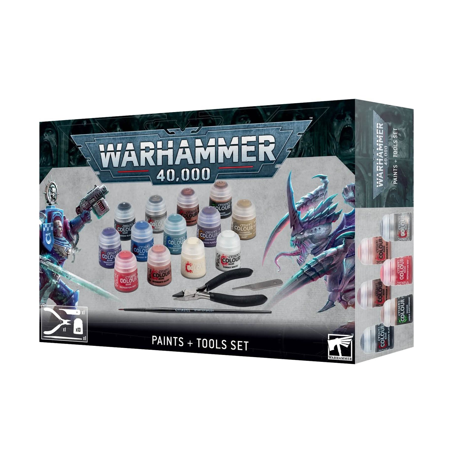 WARHAMMER 40K: PAINTS & TOOLS SET – Warhammer miniature – Tabletop Dominion