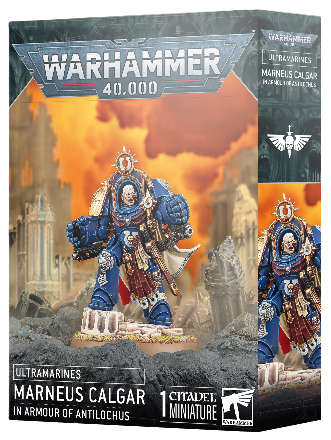 Ultramarines: Marneus Calgar In Armour Of Antilochus – Warhammer miniature – Tabletop Dominion