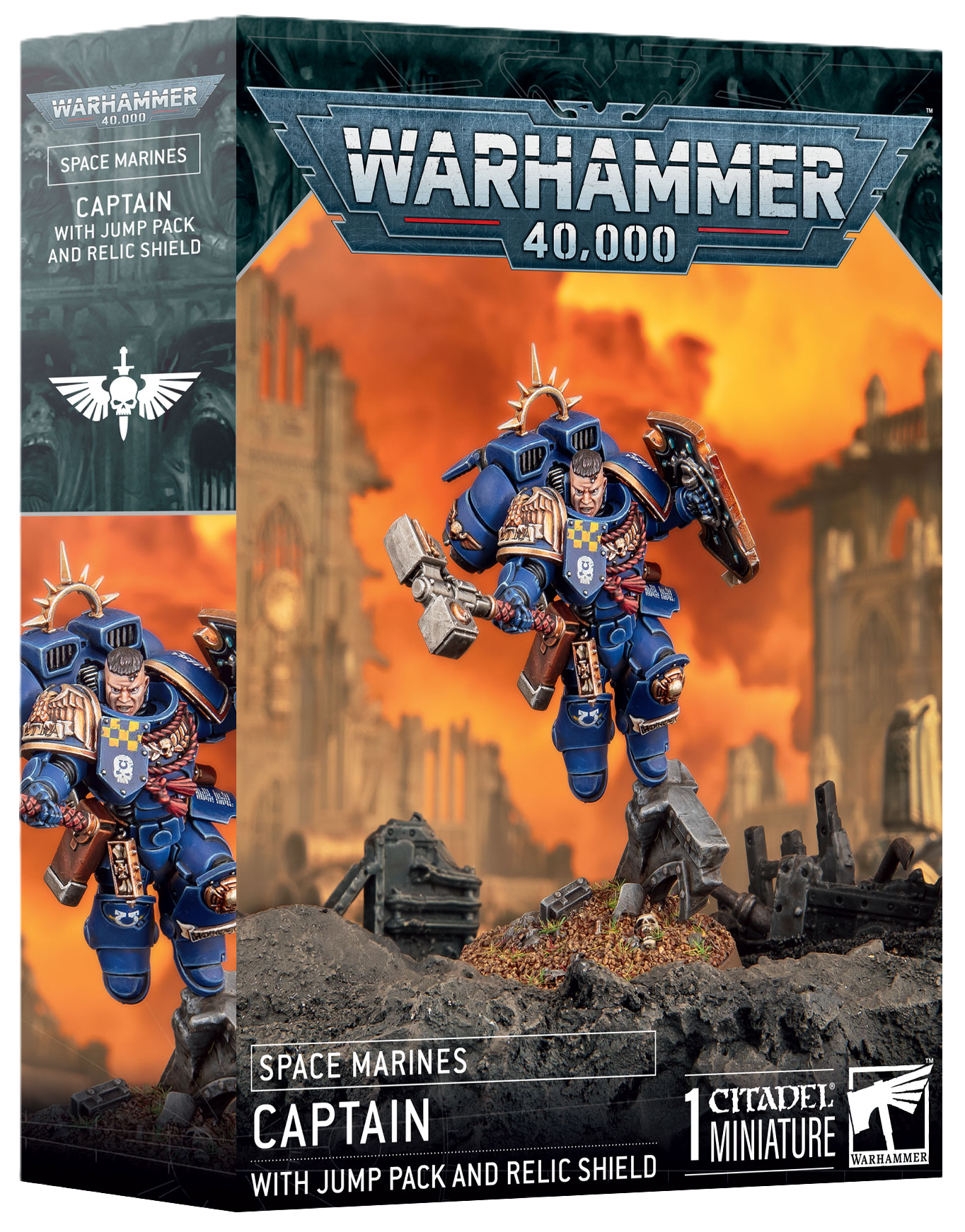 Generic: Captain W/Jump Pack & Relic Shield – Warhammer miniature – Tabletop Dominion