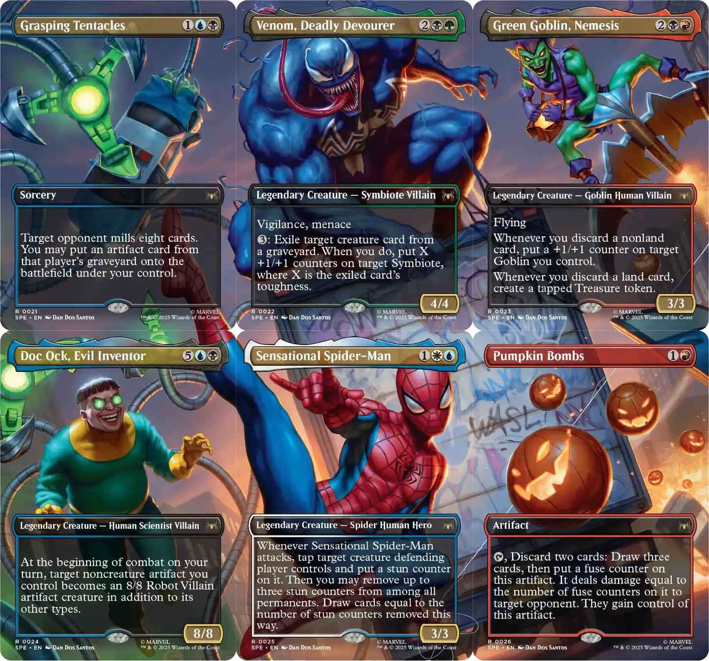 Spider-man – close-up view – trading card game