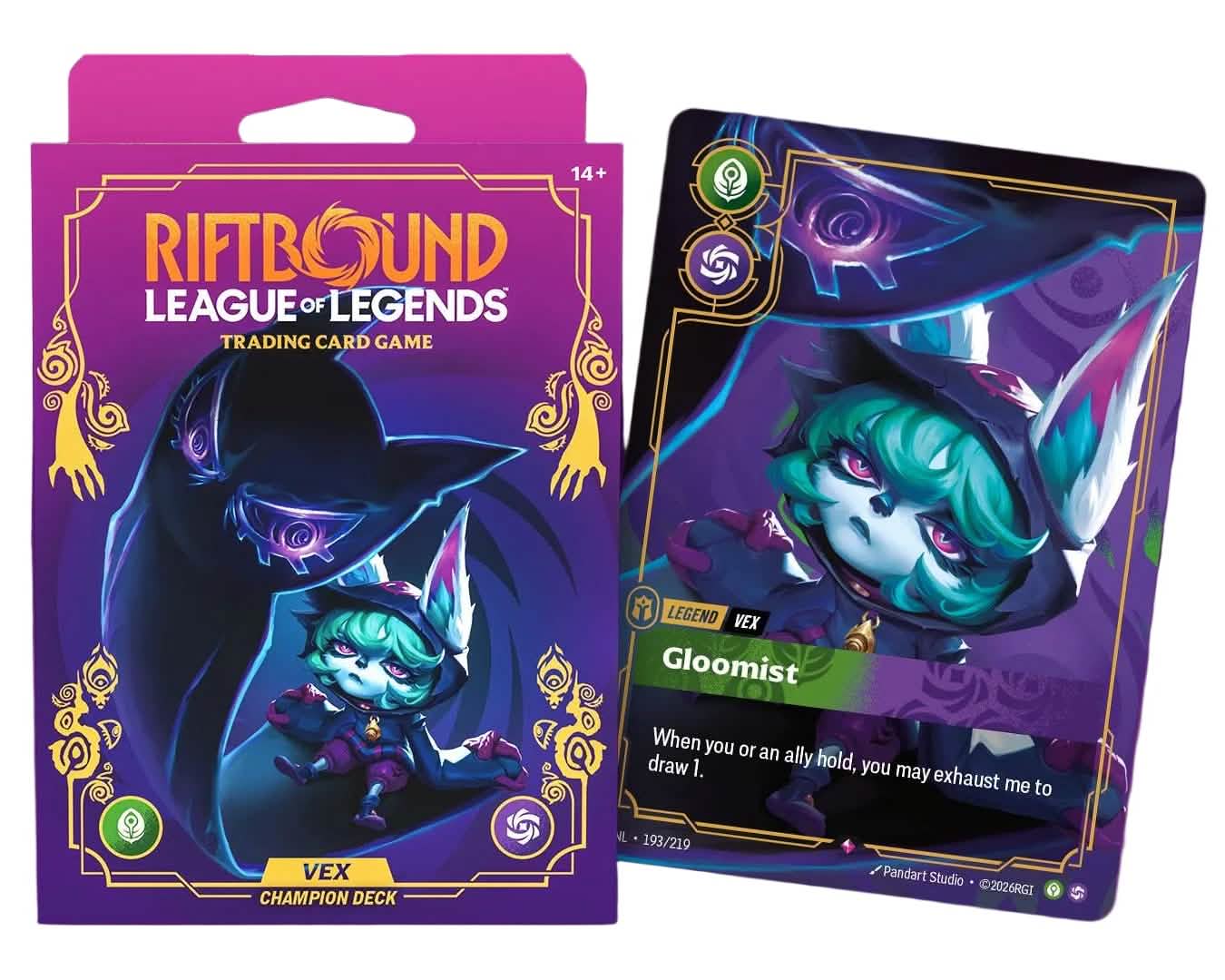 riftbound vex deck box with feature of legend vex card