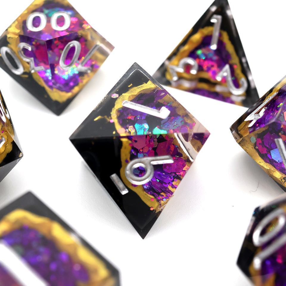 Regal Relic | Geode Dice | 7 Piece Set