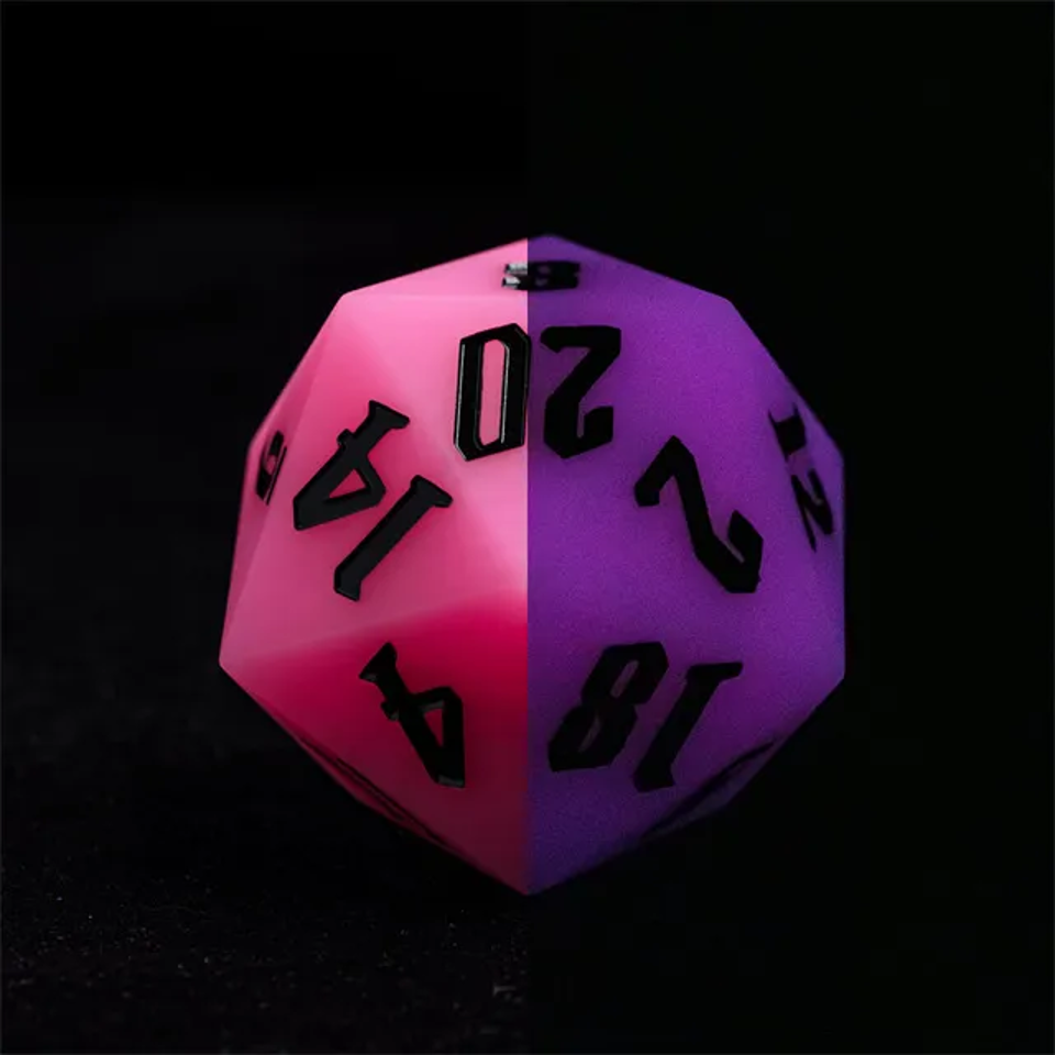 Jester's Bounce | 55mm Luminous D20 Silicone | Pink