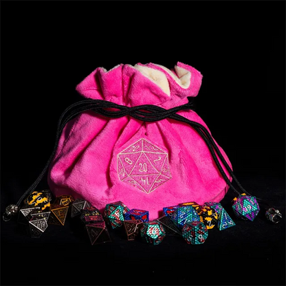 Velvet Vault | Super-Soft Large Dice Bag | Pink