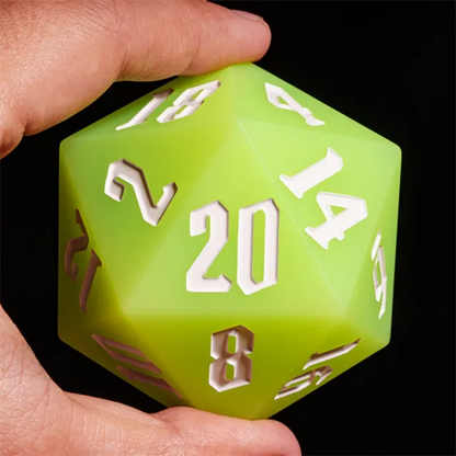 Jester's Bounce | 55mm Luminous D20 Silicone | Green