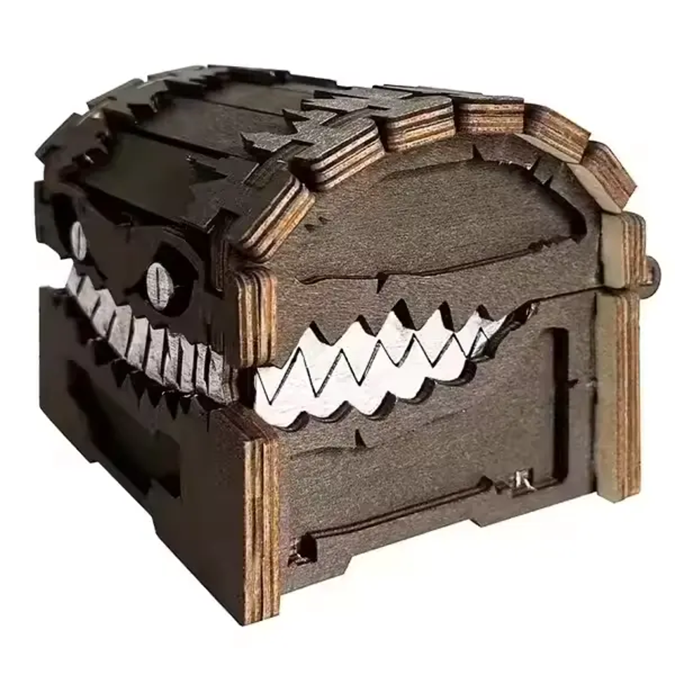 Mimic's Trove | Wooden Dice Box