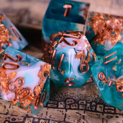 Poseidon Dreams | Sharp Edge Resin |  Turquoise with Copper Flake