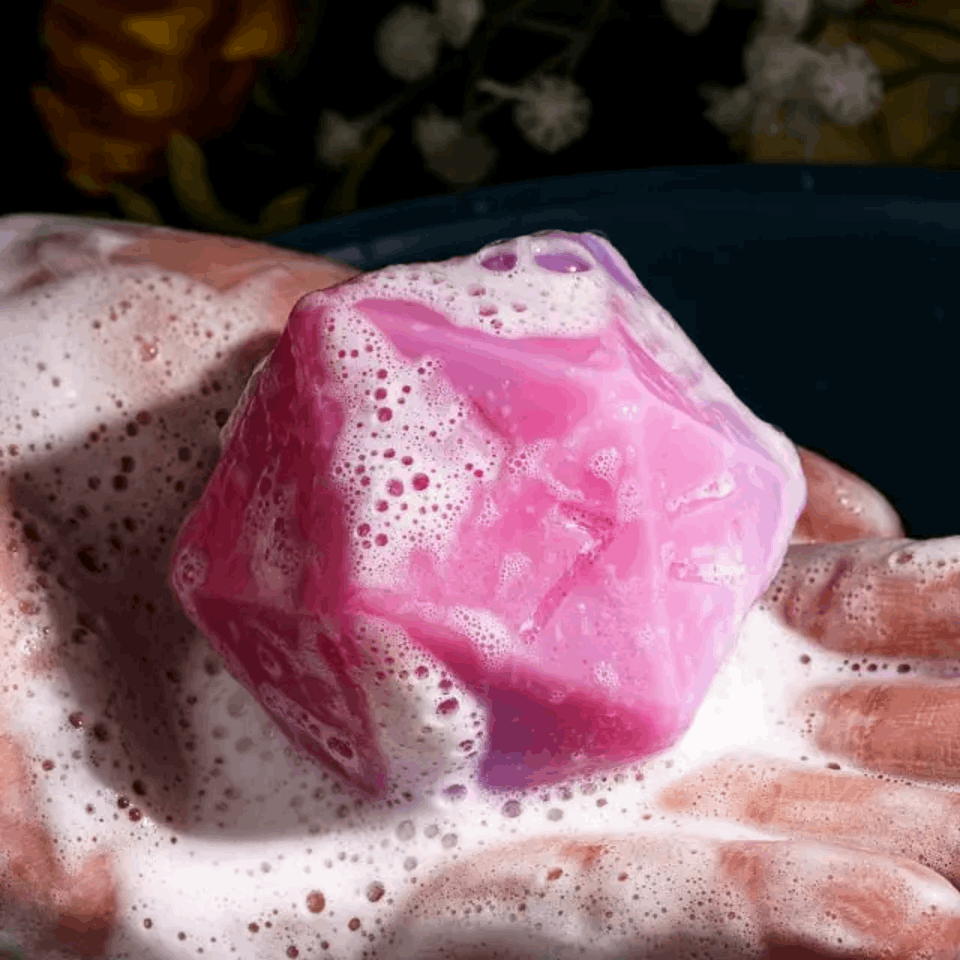 Critical Cleanse | 55mm D20 Soap | Rose & Purple